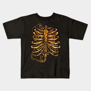 Machina Mystique: The Steampunk Rib Cage Kids T-Shirt